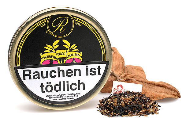 Rattrays Black Mallory Pfeifentabak 50g Dose Rattrays Black Mallory Pfeifentabak 50g Dose